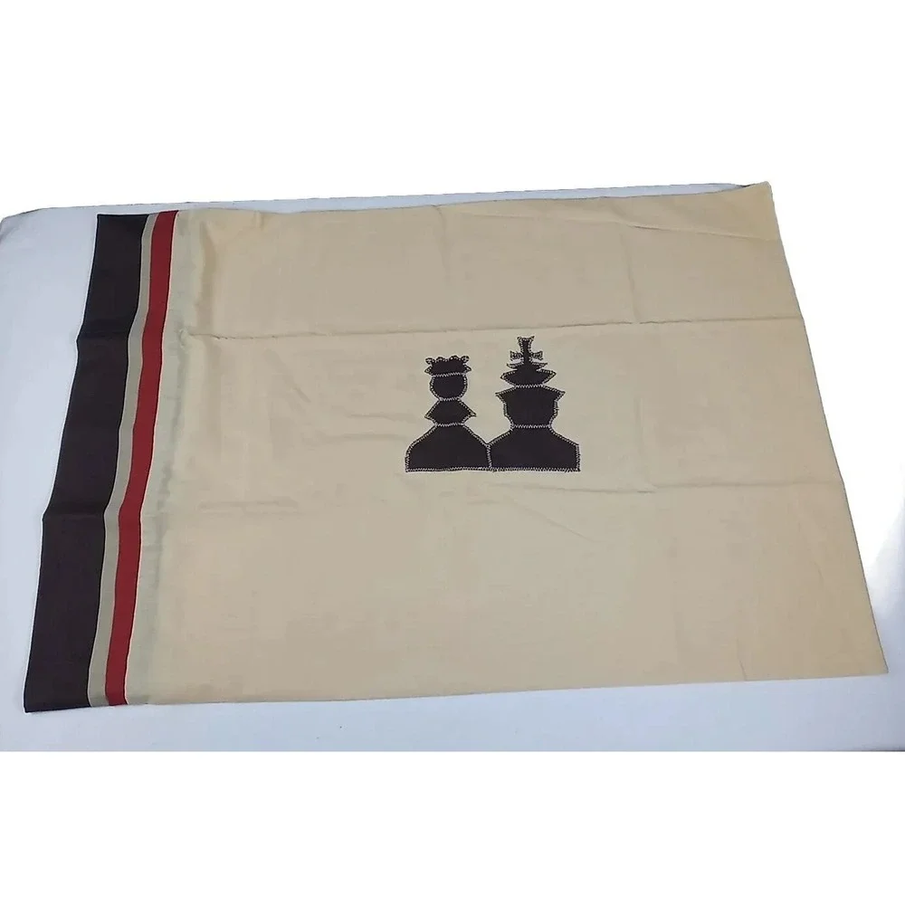 Vtg 2 Chess Piece King Size Pillow Cases King‎ & Queen Chess Piece Pillow Case